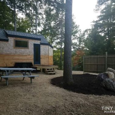 tiny hunting cabin