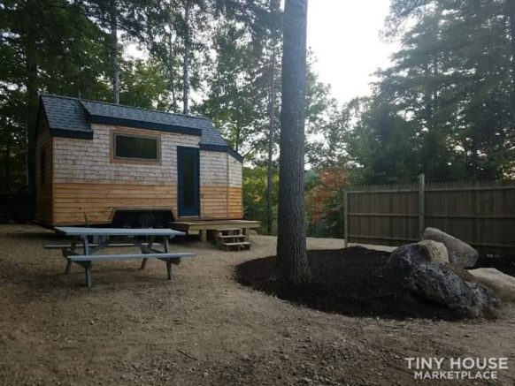 tiny hunting cabin