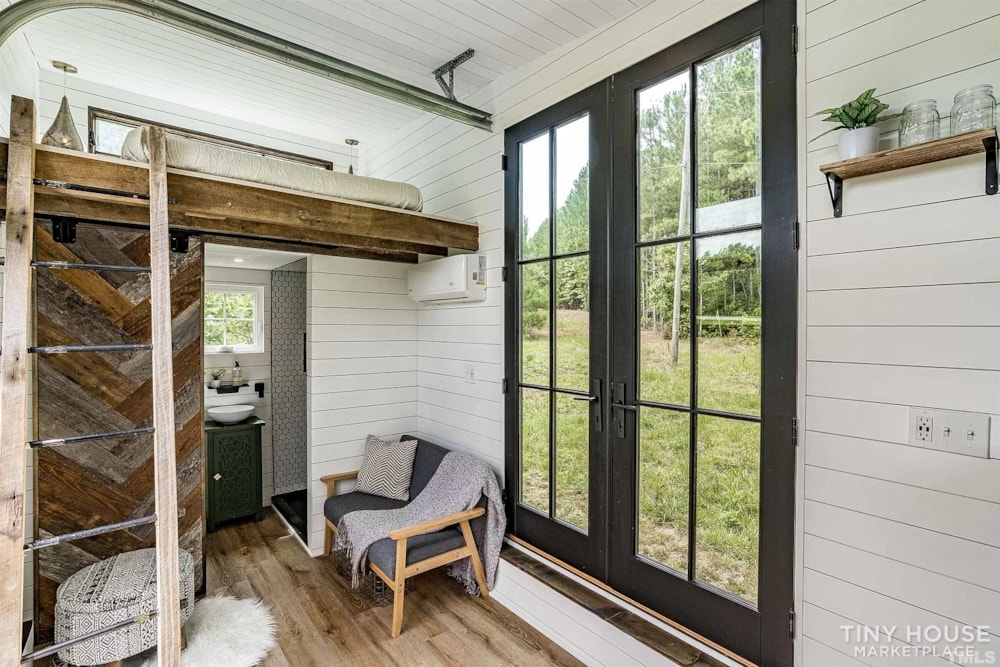 groveland interior view facing bathroom and loft