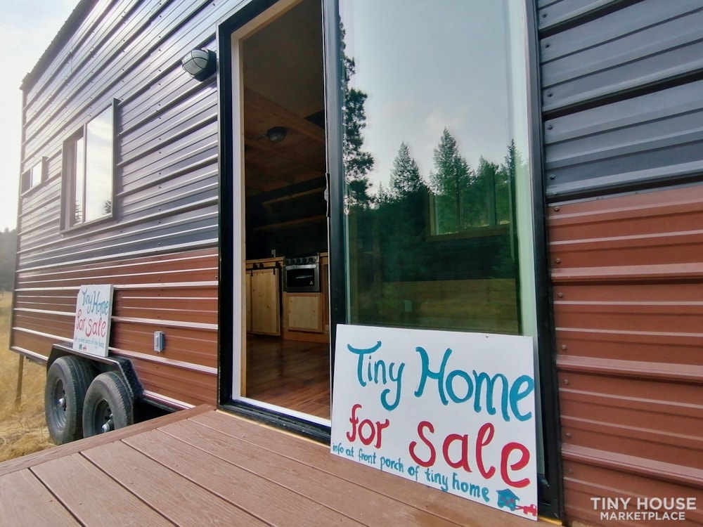 contemporary cabin sale sign